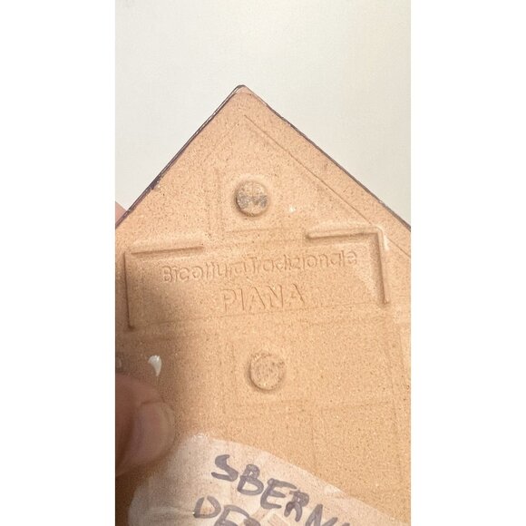 SBERNA DERUTA Italy Hand Painted Tile Wall Plaque 6” - Picture 8 of 9